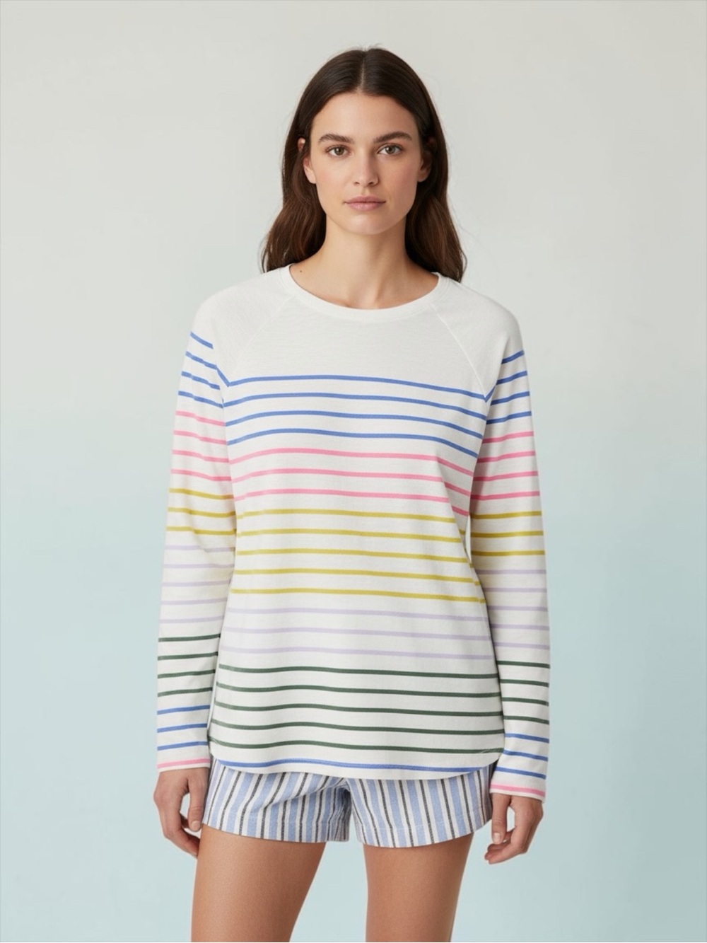 Boden Women’s Ella Breton Stripe Long Sleeve Top In Size XL